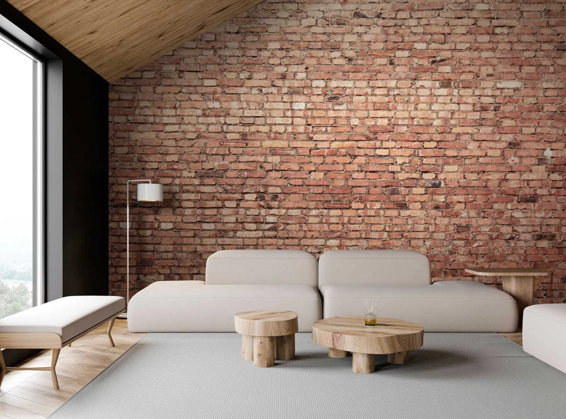 fototapeter Brun, træ og rektangel u53032