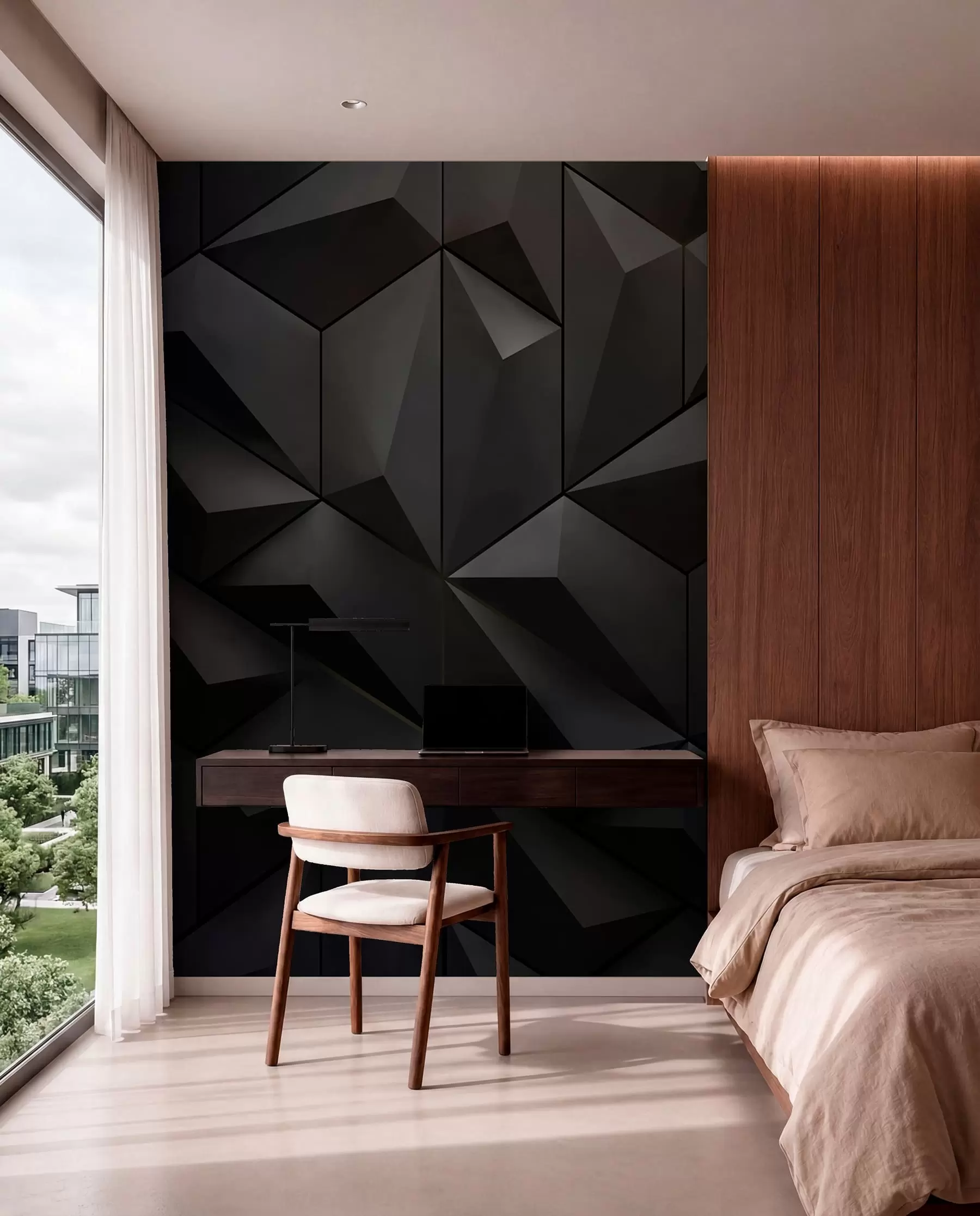 Murale Facettes noires u79936
