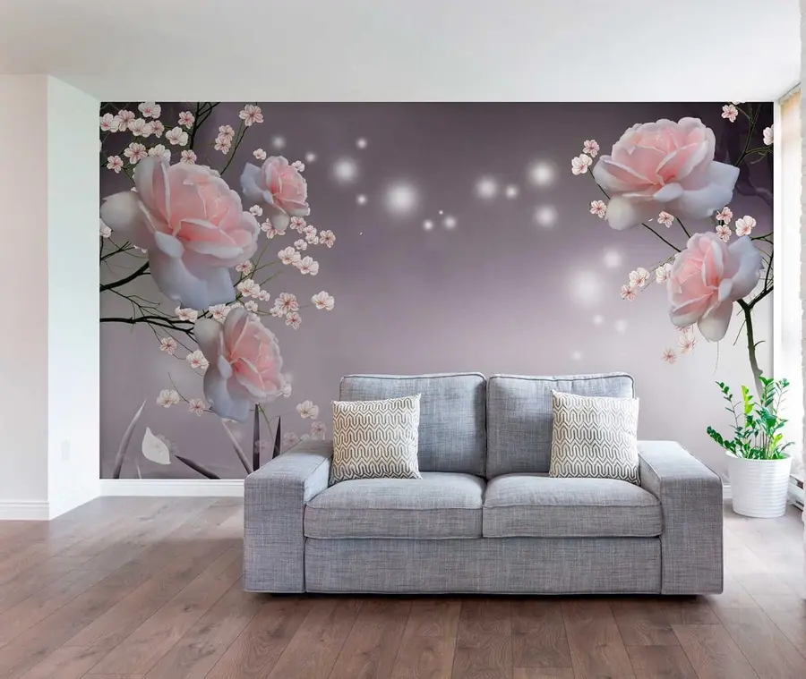 Fototapete Rosen auf Wasserwellen u01045