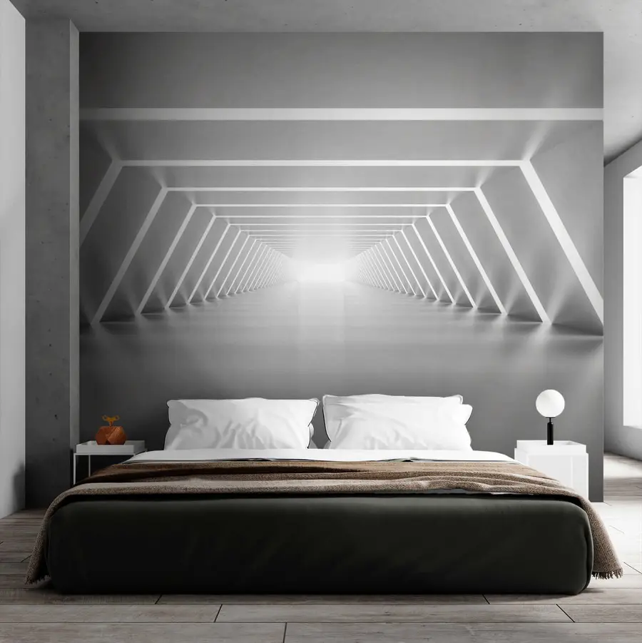 Fototapete Grauer Tunnel u03369