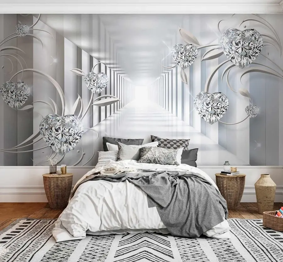 Fototapete Diamantene Herzen im Tunnel u07513