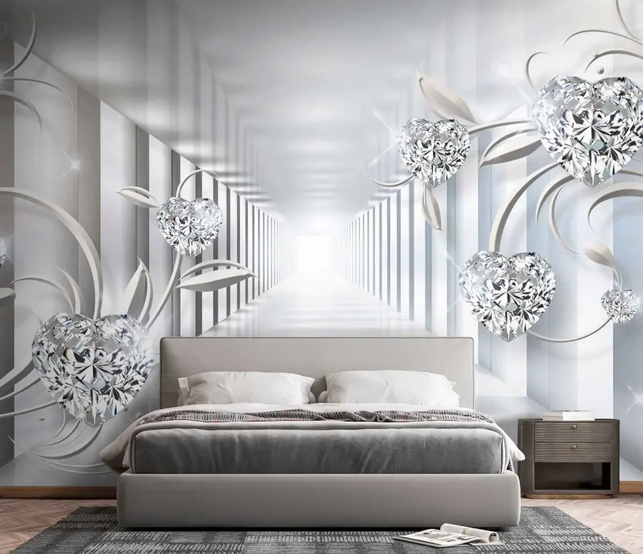 Murale Cœurs de diamant dans le tunnel u07513