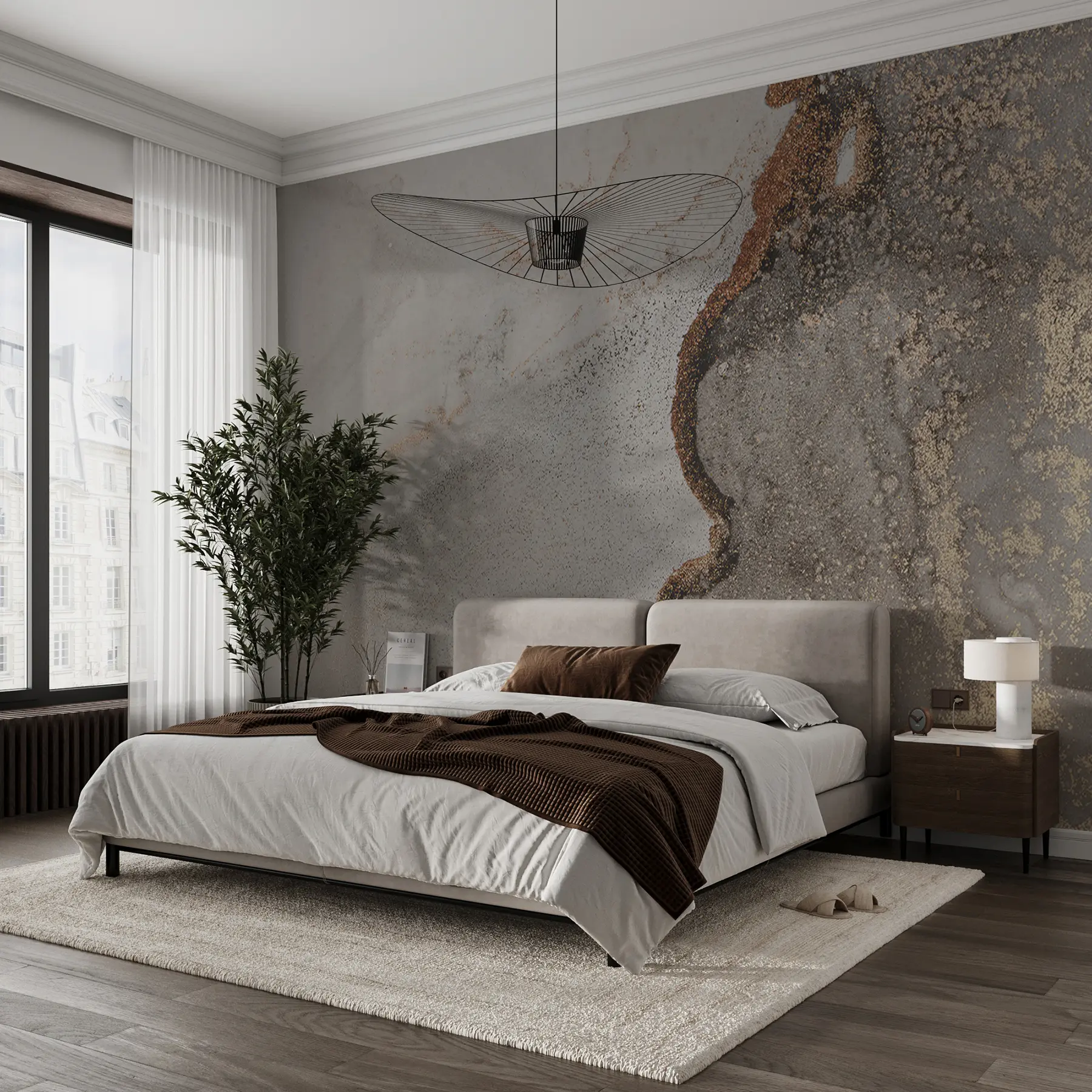 Murale Fluide gris u08653