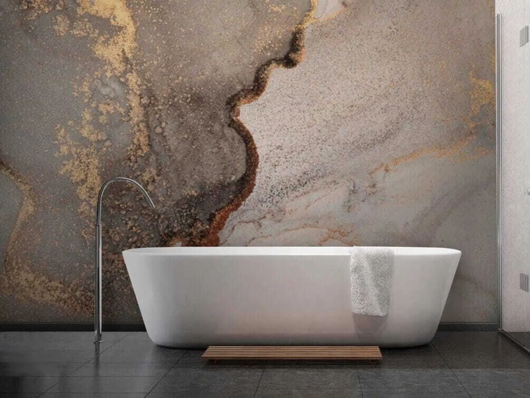 Murale Fluide gris u08653