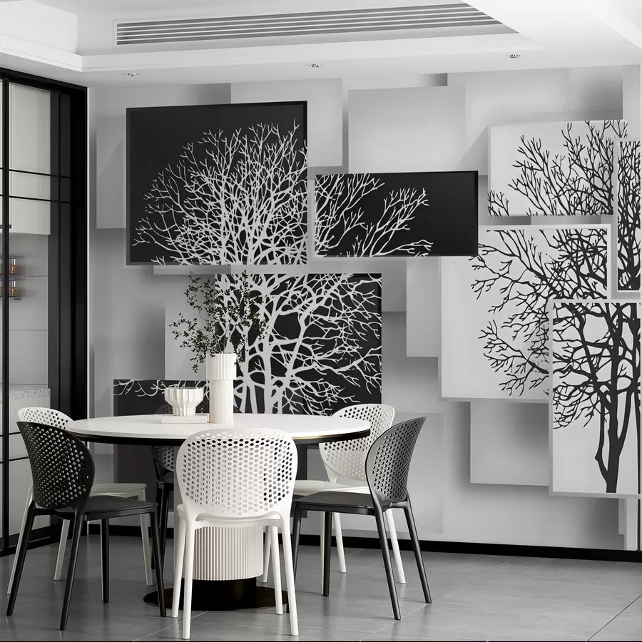 Fototapete Natur Schwarz Weiß u09369