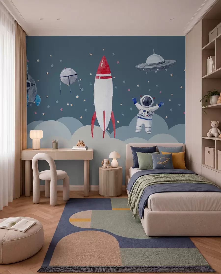 Murale La petite équipe spatiale u09813