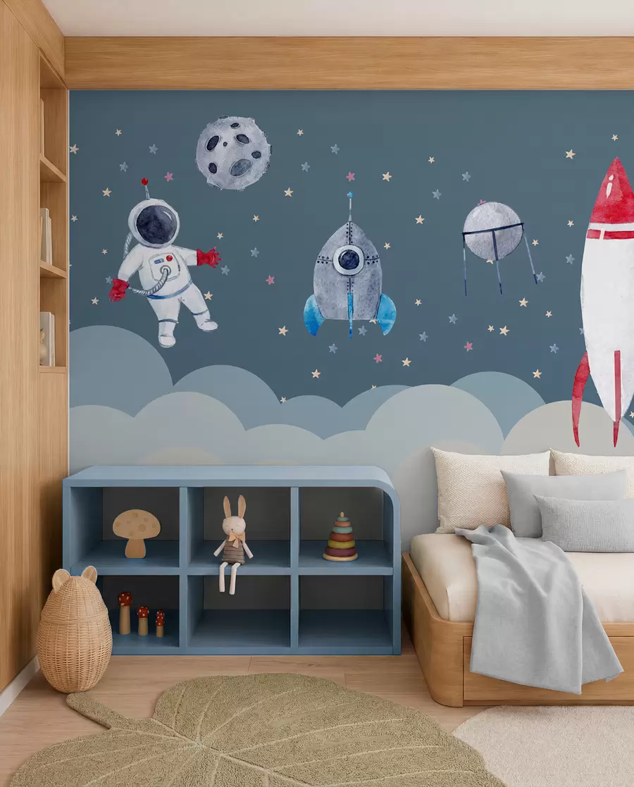Murale La petite équipe spatiale u09813