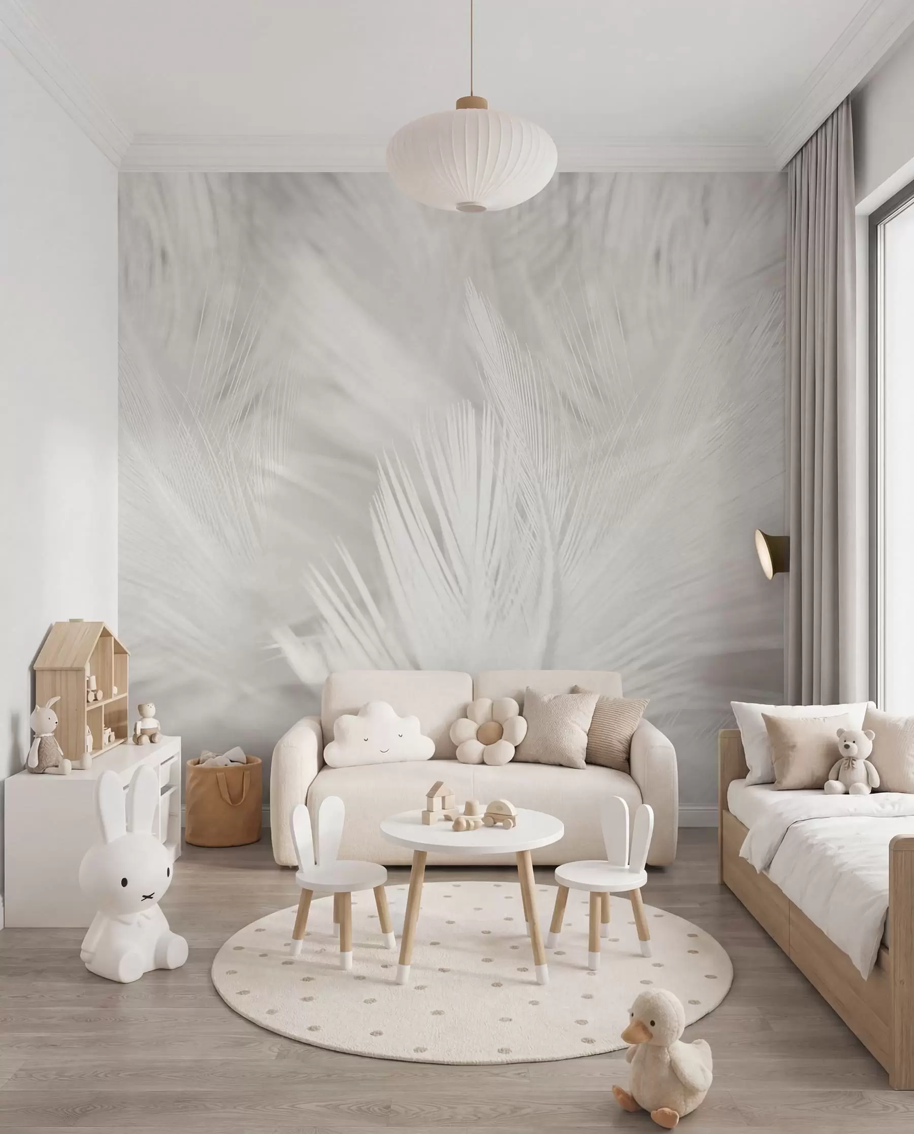 Murale Plumes en gros plan u15622