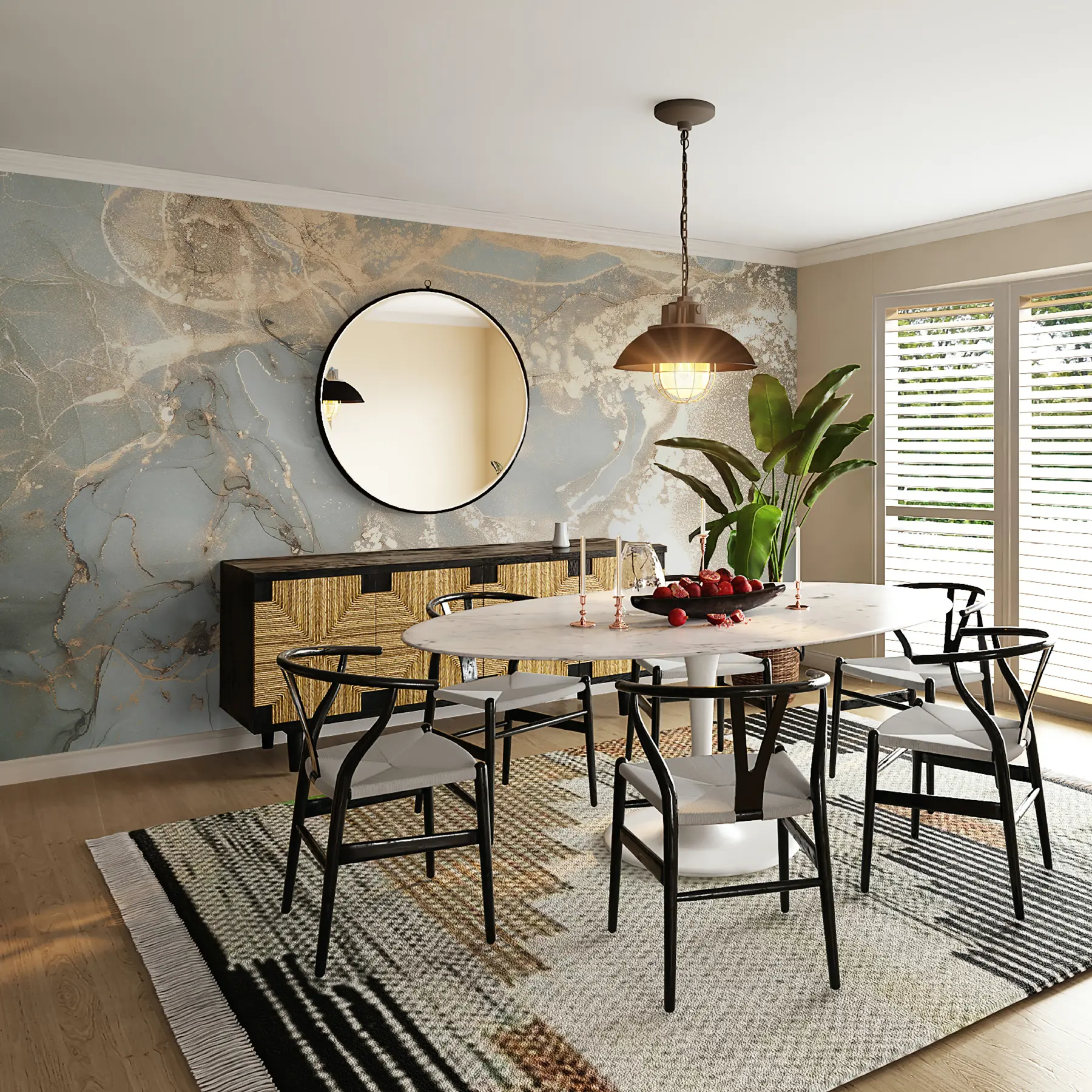 Murale Marbre gris et jaune u17492