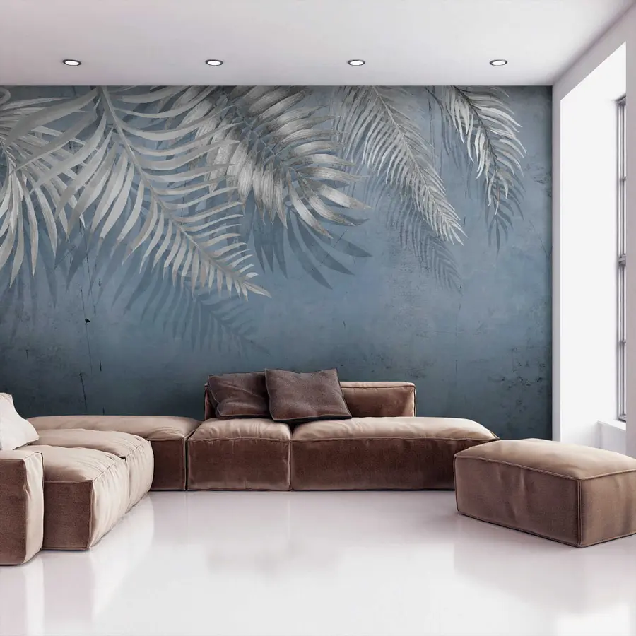 Fototapete Vintage Wand mit Blättern u18312