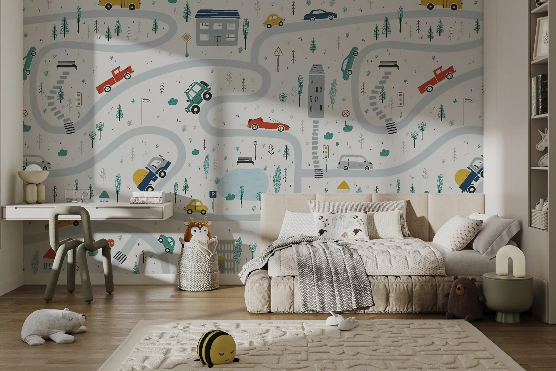 fototapeter Labyrint af biler u19938