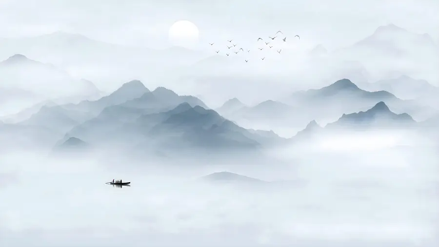 Fototapete Berge im Nebel u23971