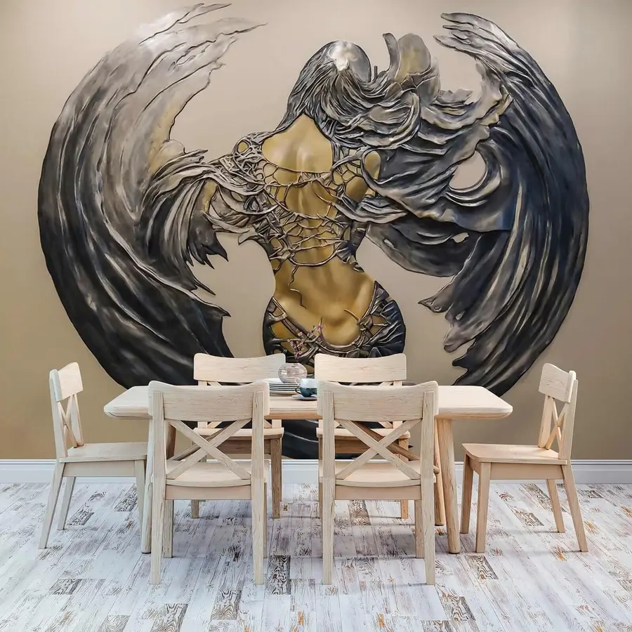 Fototapete Geflügelter Rücken eines gefallenen Engels u24303