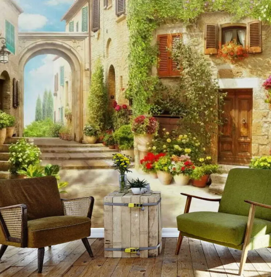 Fototapete Gemütliche Straße u25419