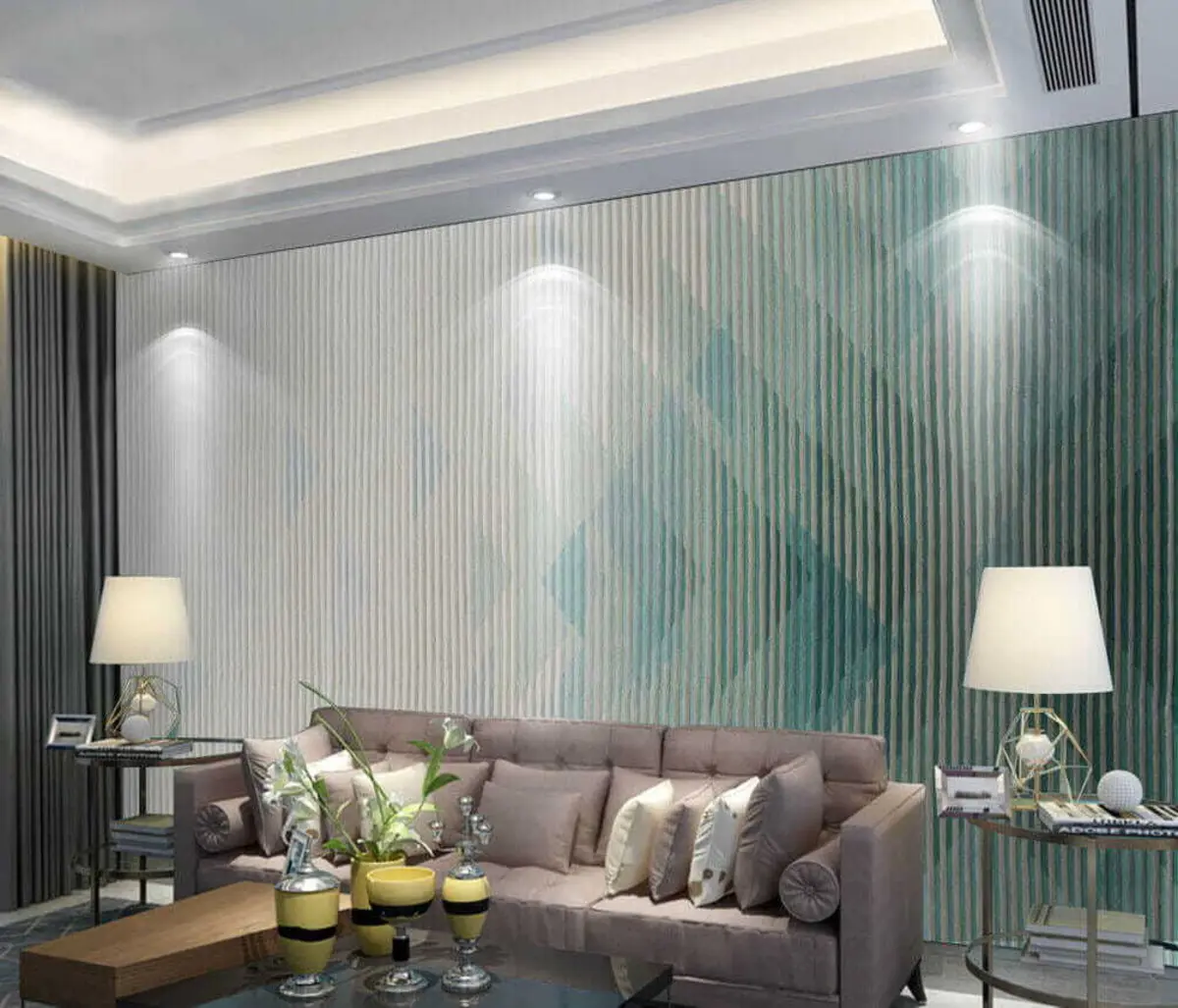 fototapeter Mint linje gradient u29152