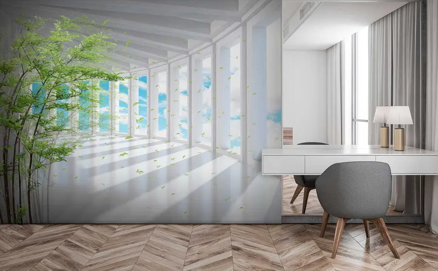 Fototapete Tunnel mit Wolkenblick u29922