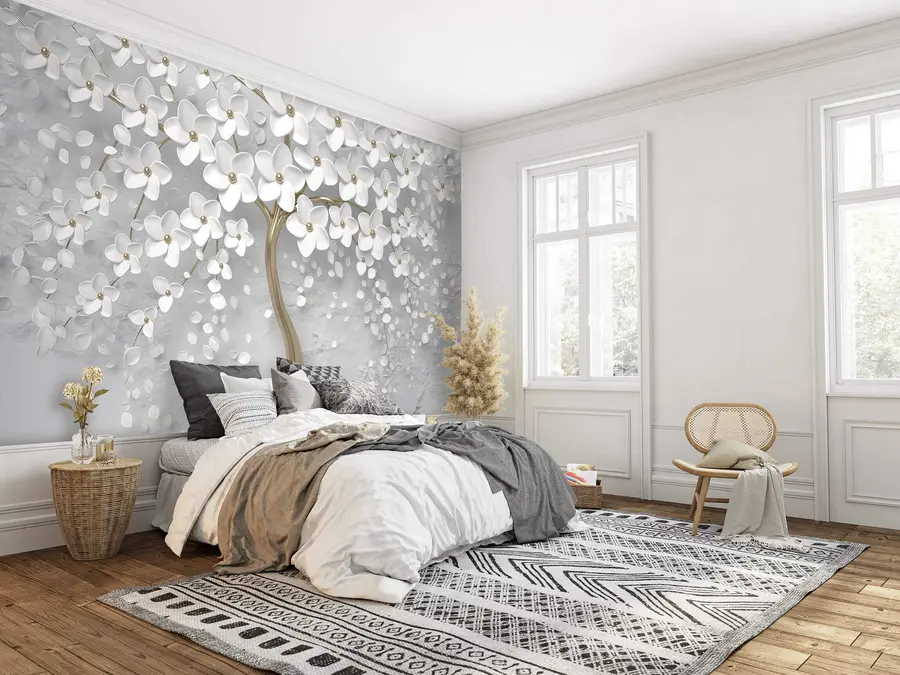 Fototapete Blühender Baum mit großen Blüten u37065