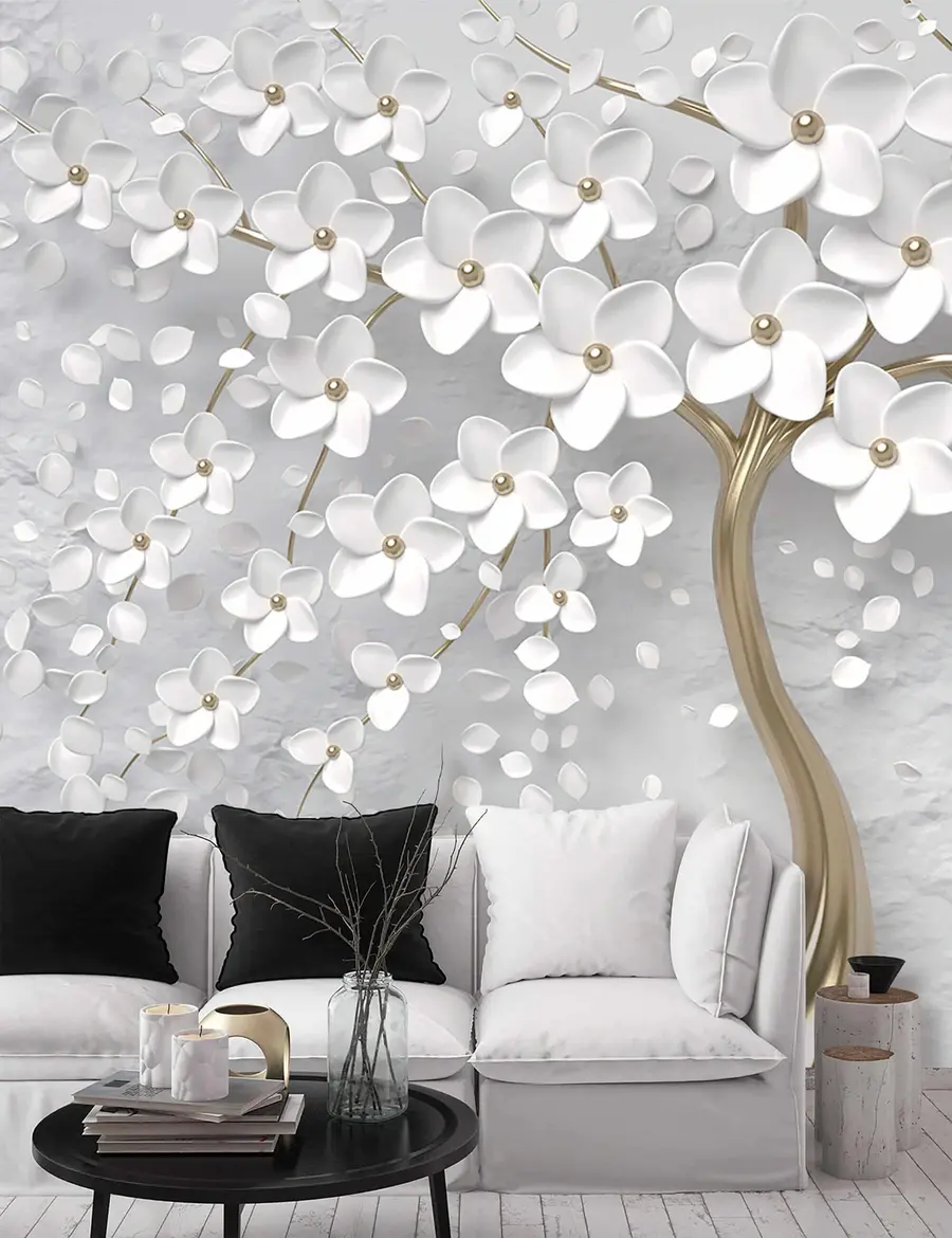 Fototapete Blühender Baum mit großen Blüten u37065