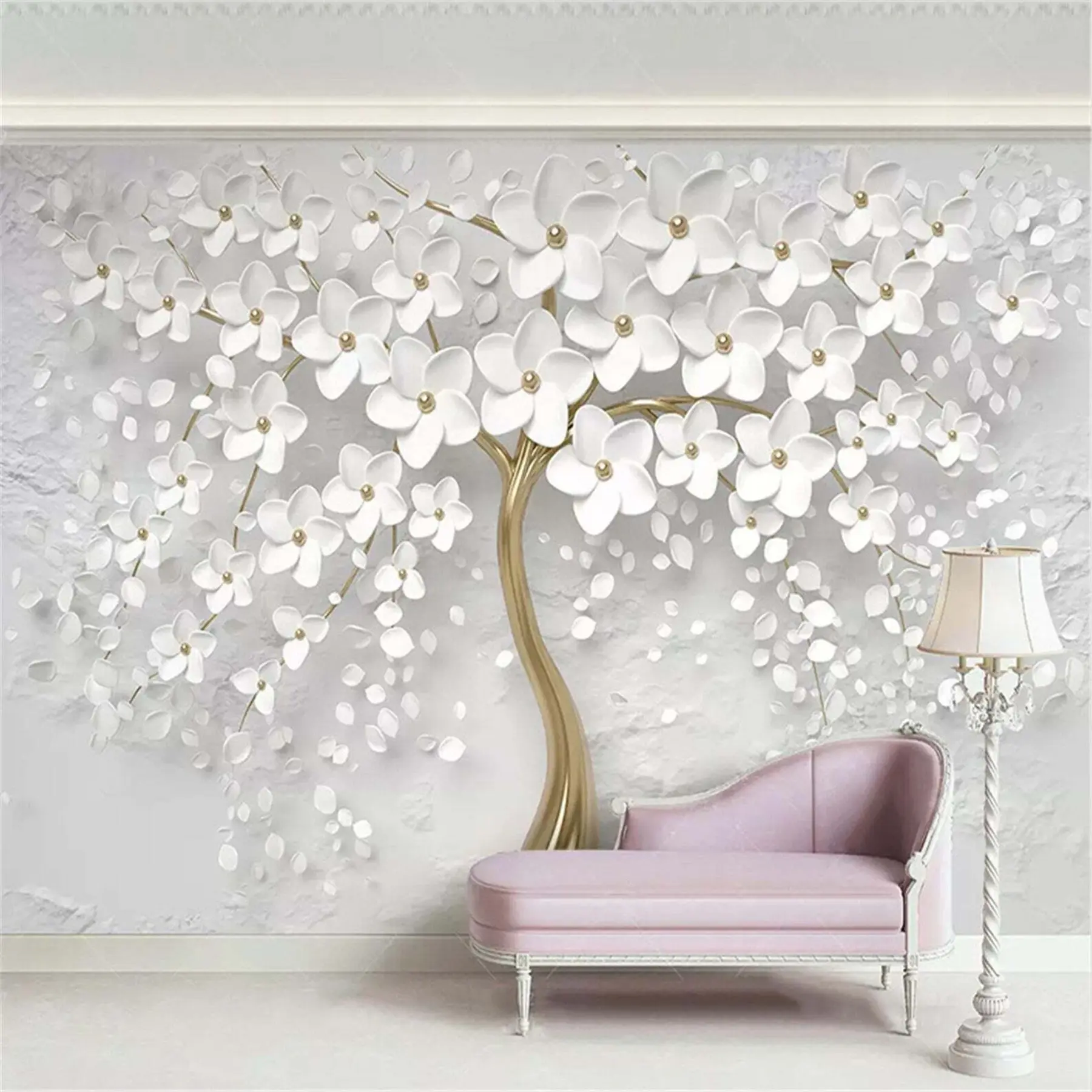 fototapeter Blomstrende træ med store blomster u37065