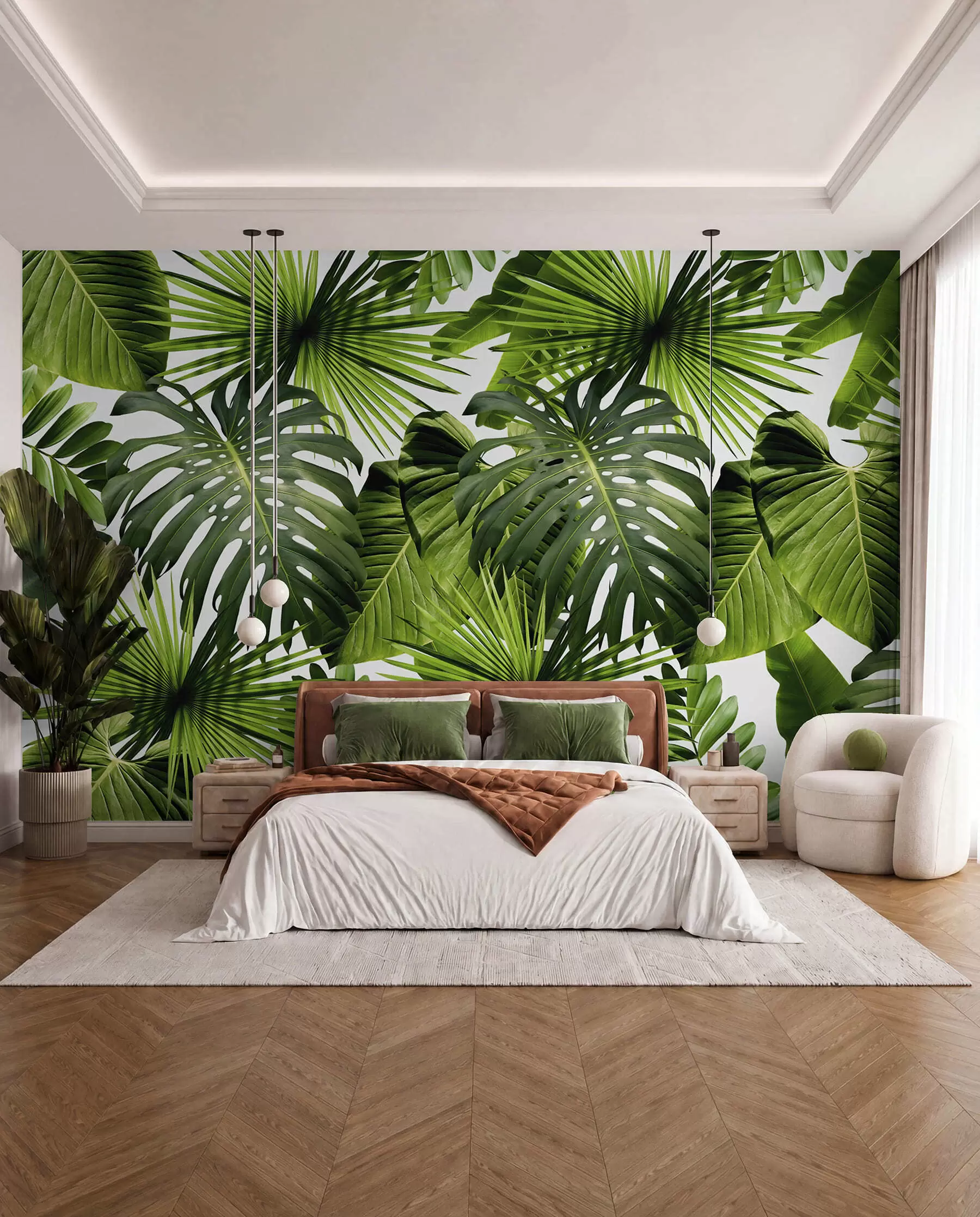 Murale Vert tropical u37767
