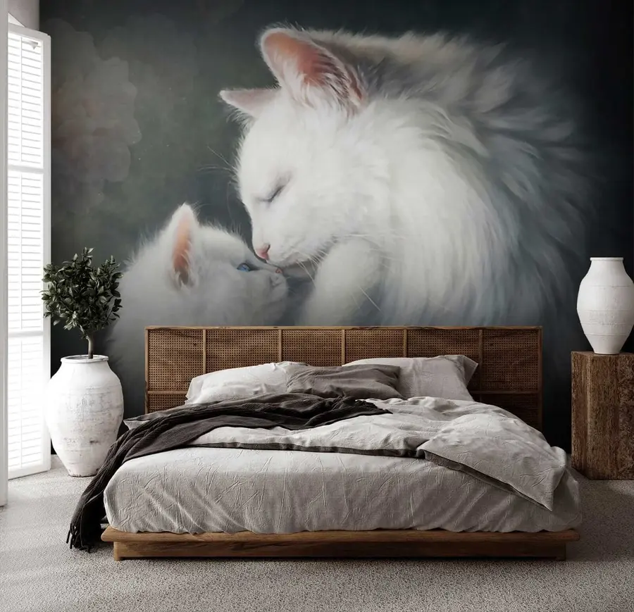 Fototapete Katzenmutter und ihr Kätzchen u38551