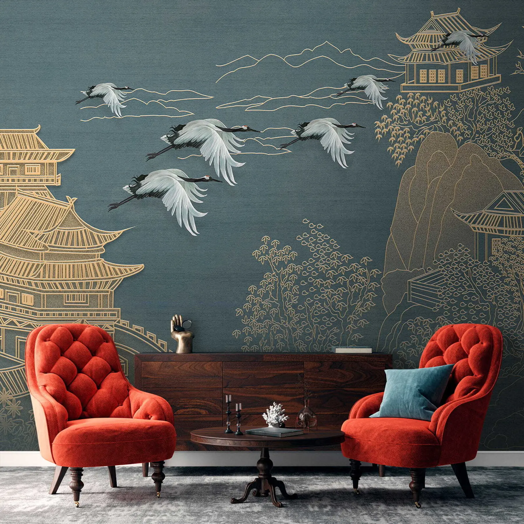 Murale Dessin de style japonais u38720