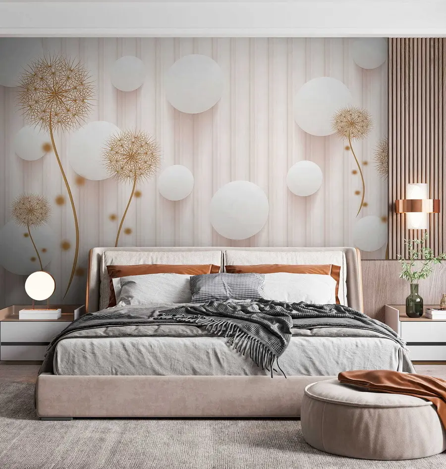 Murale Boules et pissenlits u52503