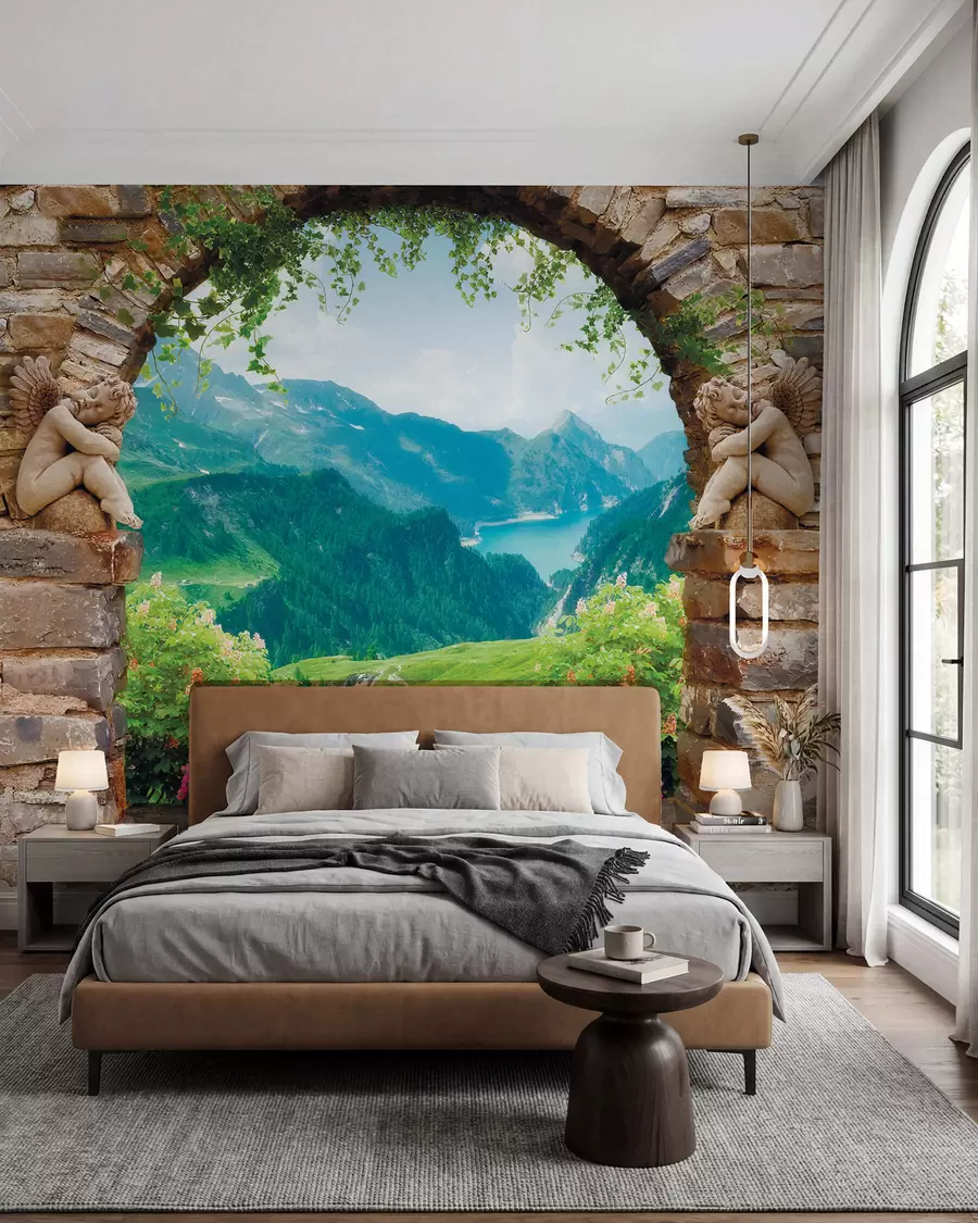 Murale Arc avec vue sur les montagnes u52506