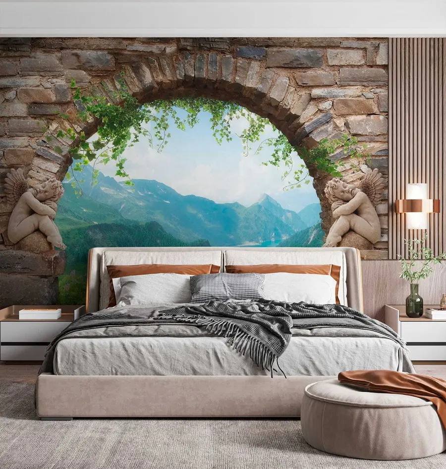 Murale Arc avec vue sur les montagnes u52506