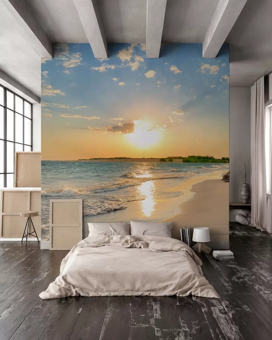 Murale Coucher de soleil sur la rive u53408