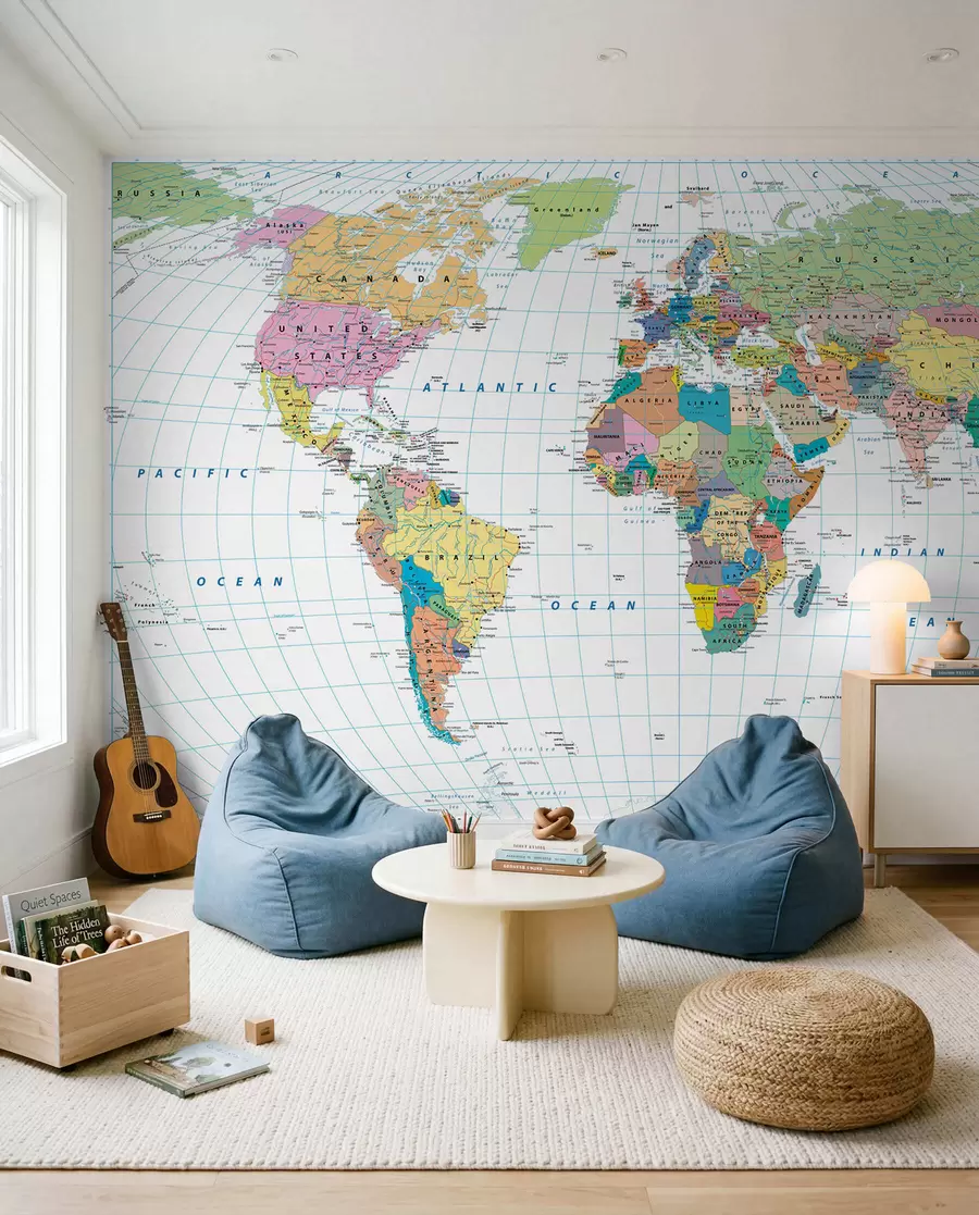 Murale Carte du monde u53652