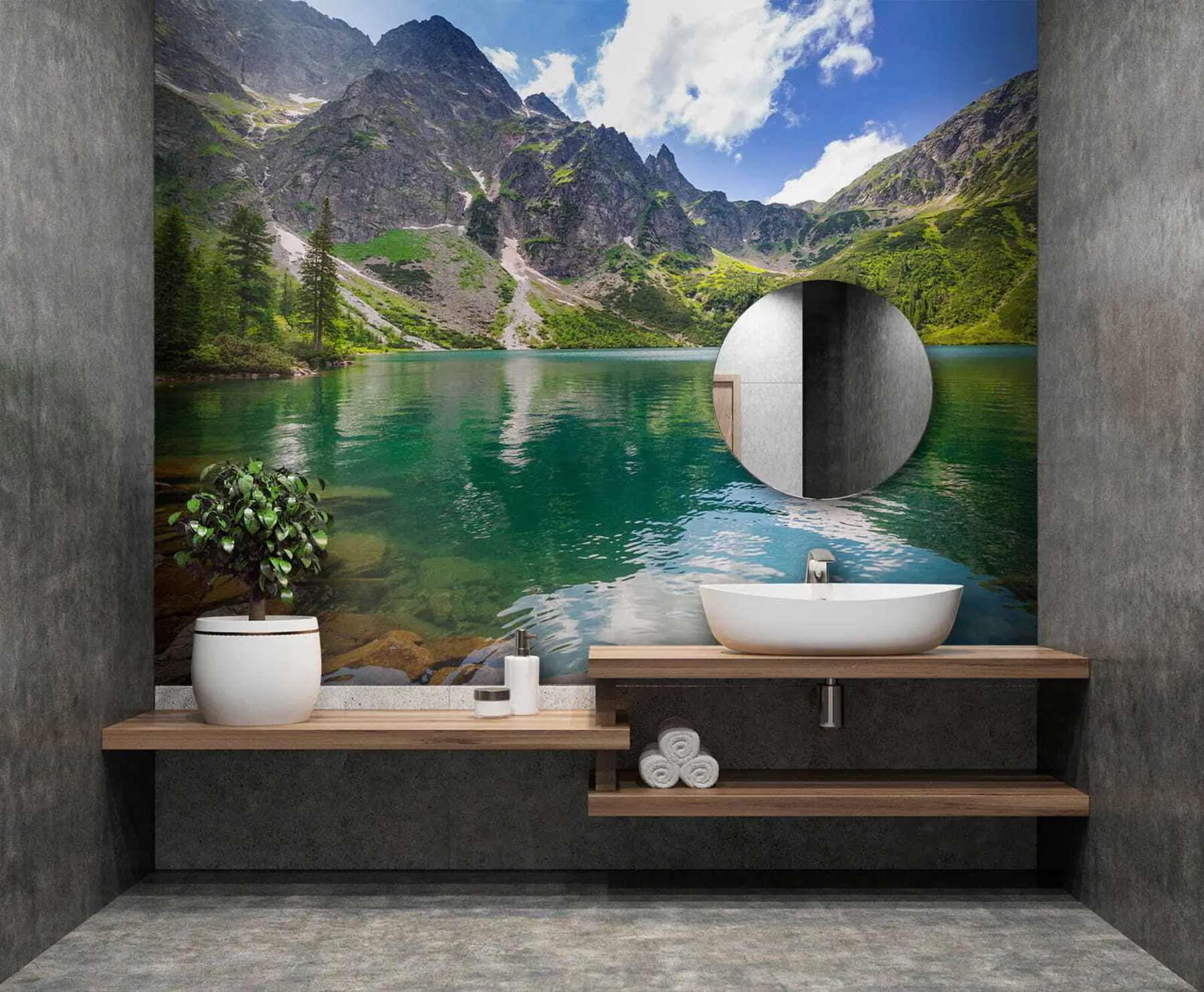 Fototapete Blick auf die Berge u54486