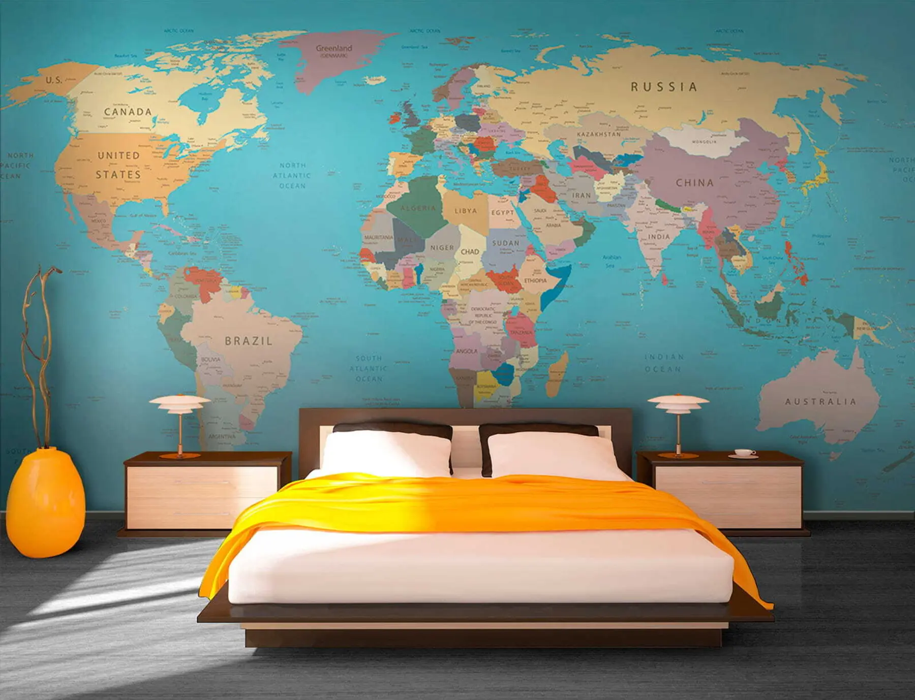 fototapeter Verdenskort u57440