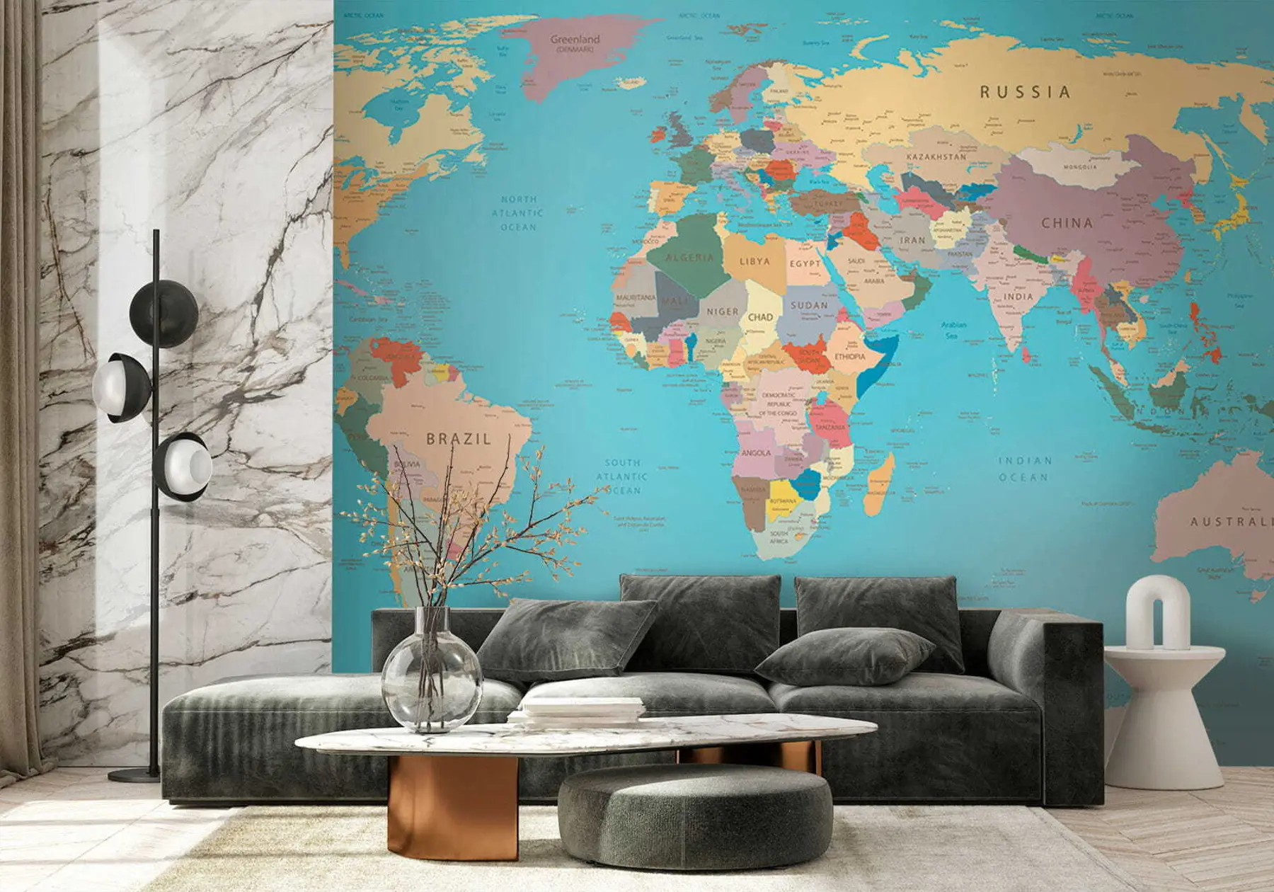 fototapeter Verdenskort u57440