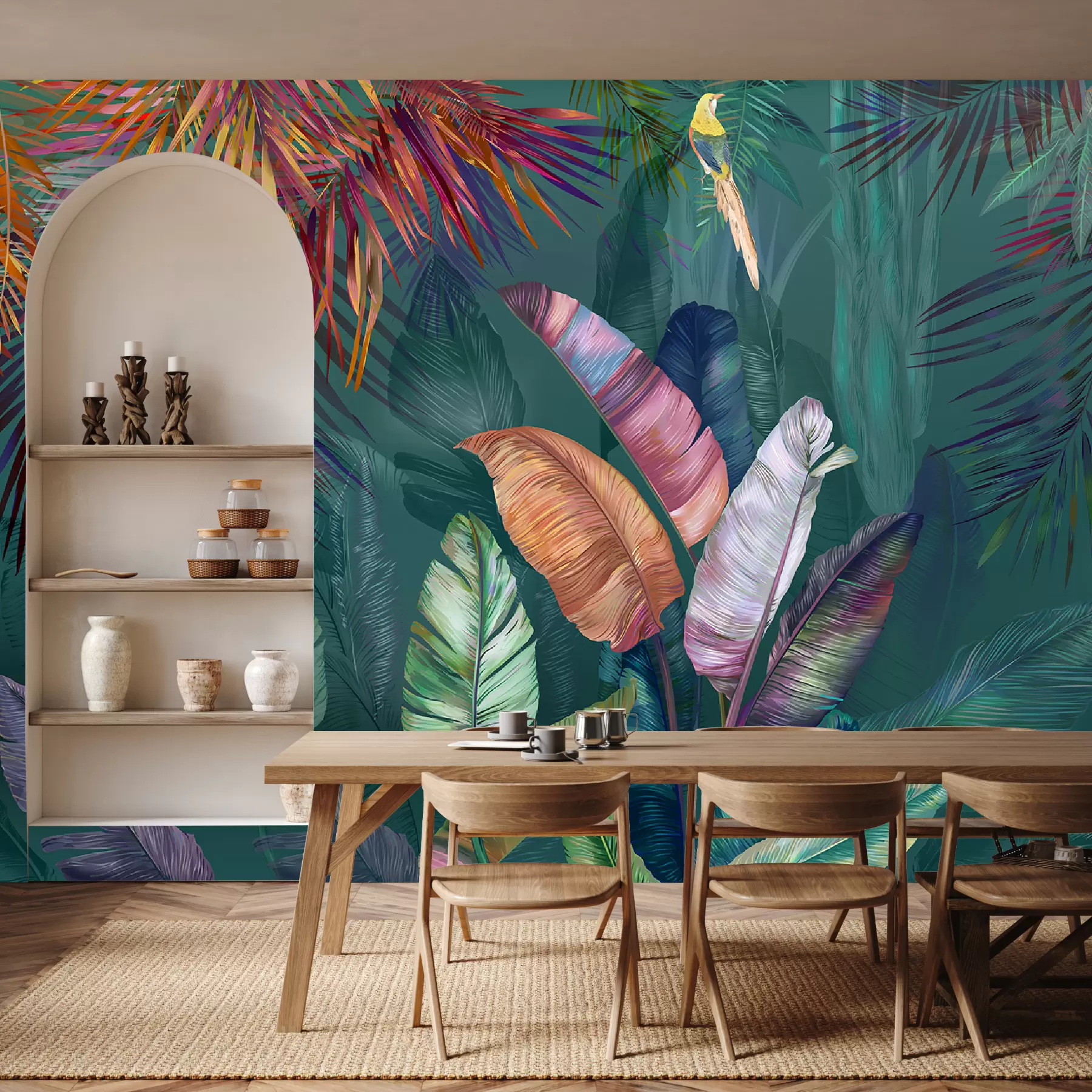 Murale Feuilles de bananier u60120