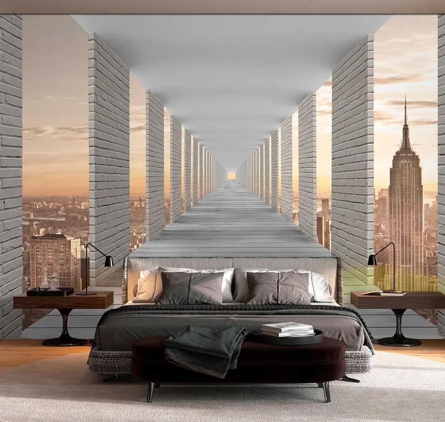 Fototapete Tunnel mit Blick auf New York u59788