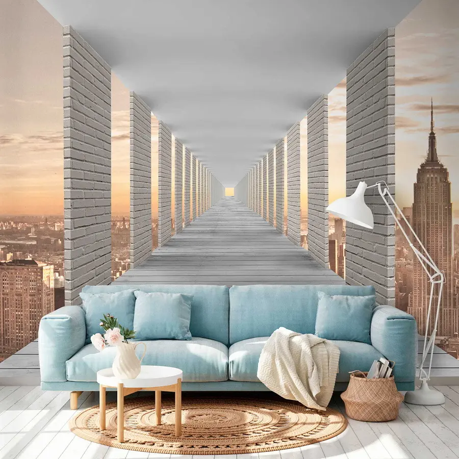 Fototapete Tunnel mit Blick auf New York u59788