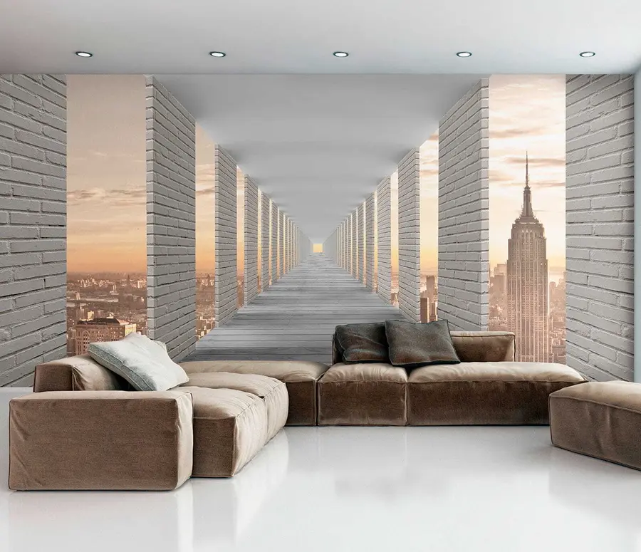 Fototapete Tunnel mit Blick auf New York u59788