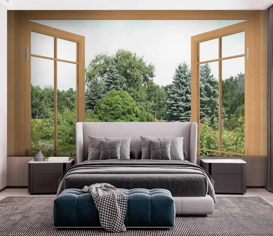 Fototapete Fenster Garten u60673