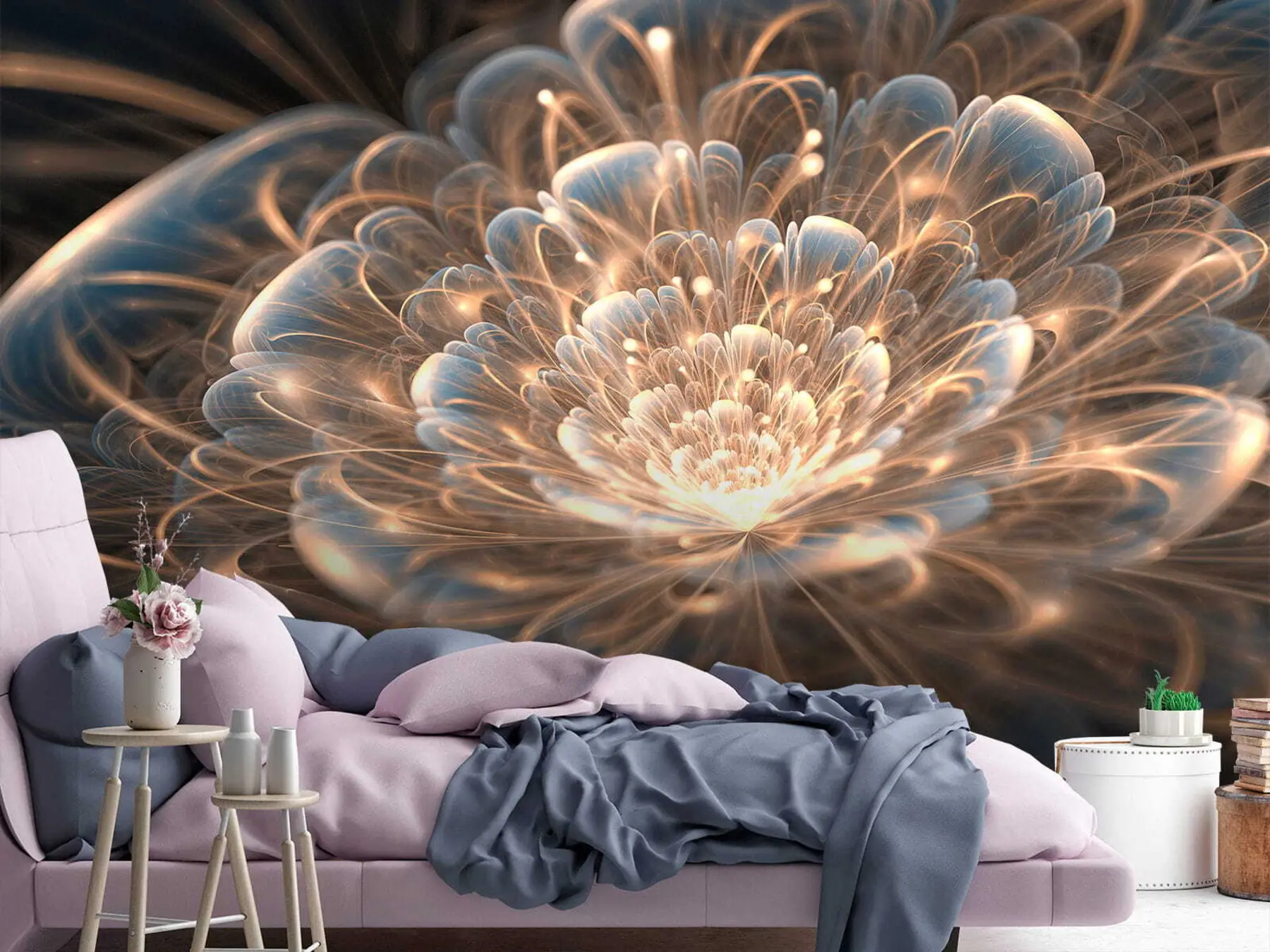 Murale Dessiner avec de la lumière sur un fond sombre u59705