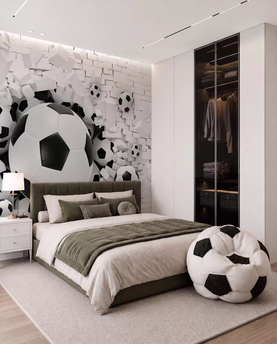 Murale Le football perce le mur u70633