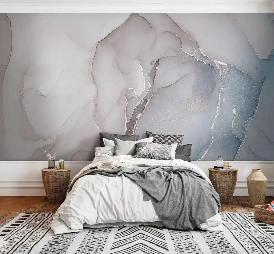 Murale Fluide bleu u78458