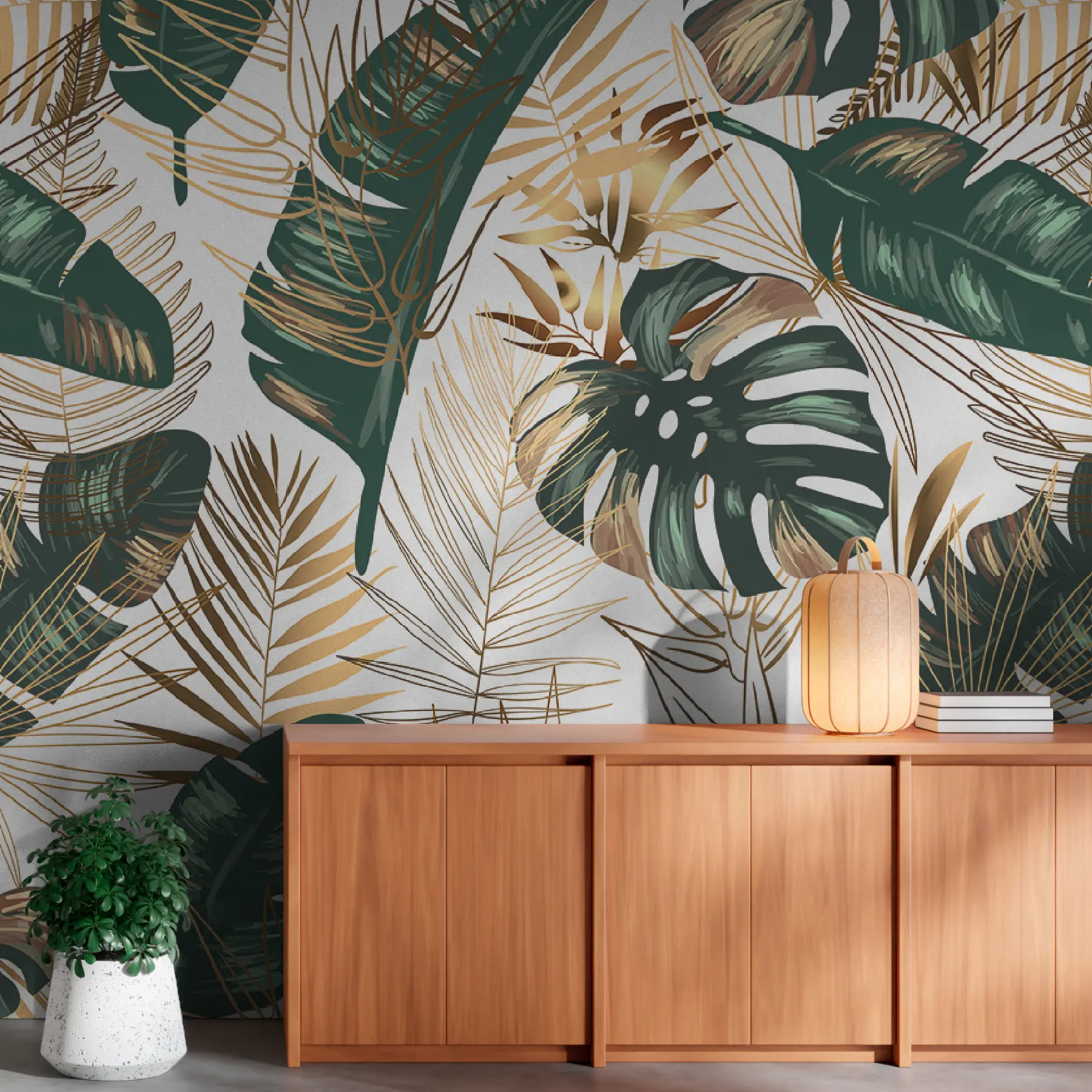 fototapeter Bananblade og palmeblade u53279