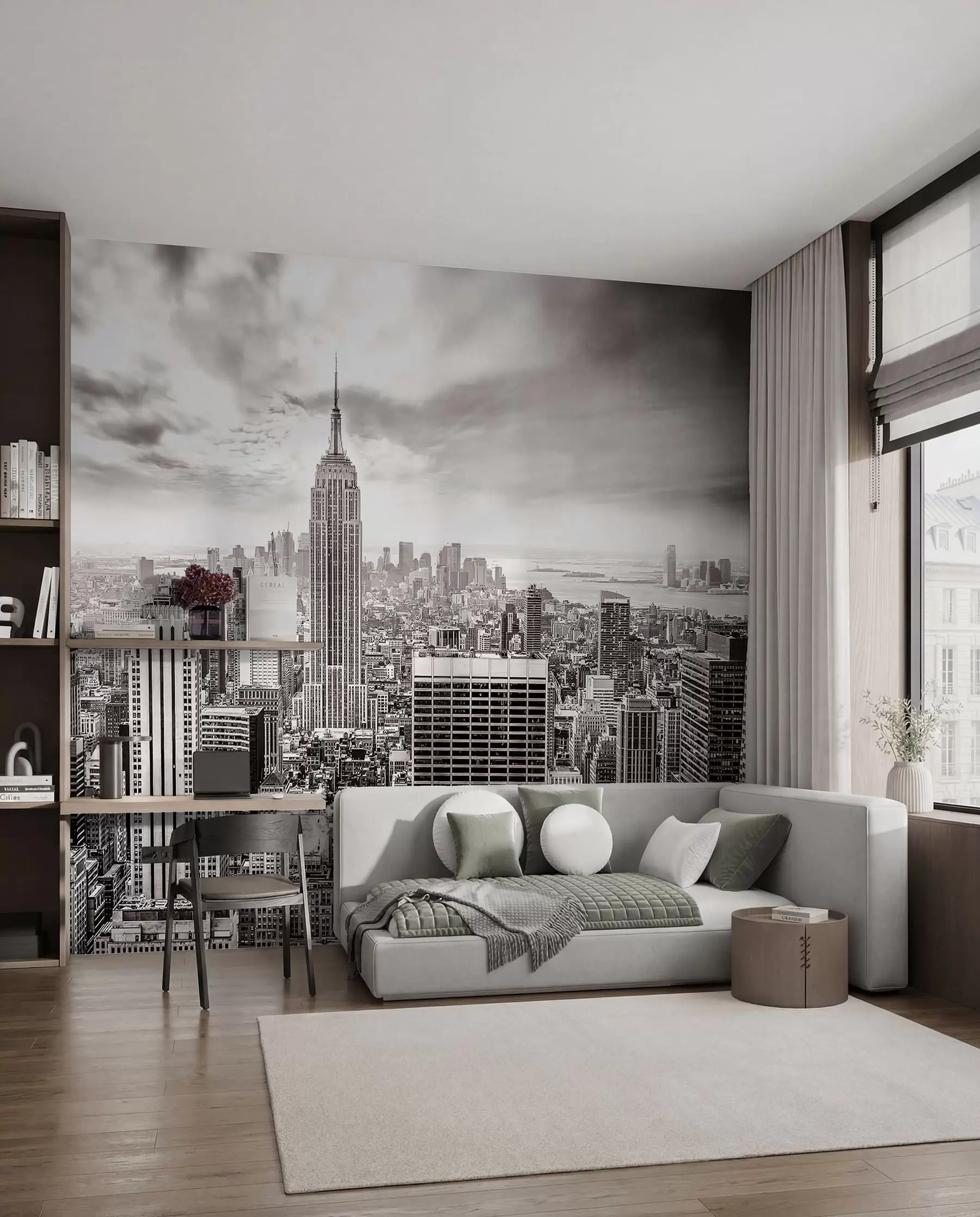 Fototapete Manhattan in Monochrom u58762