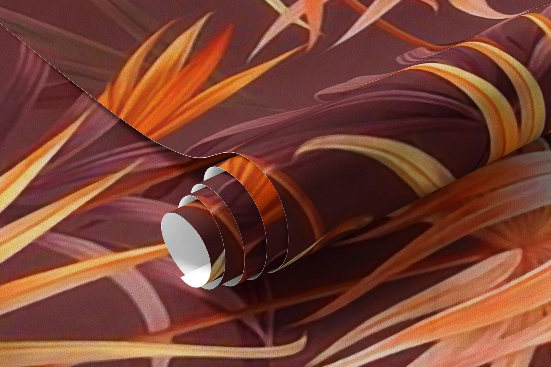 Murale Palmiers tropicaux orange u58939v1