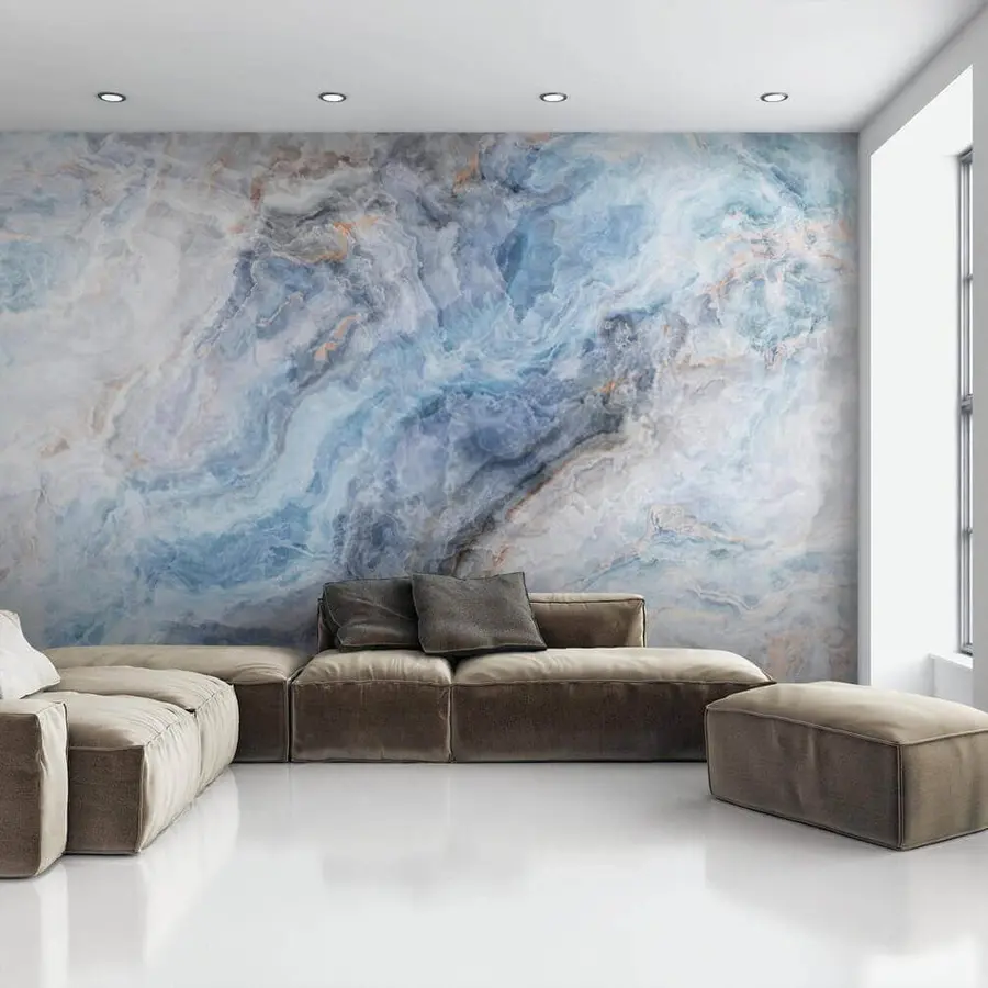 Fototapete Blauer Marmor u18218