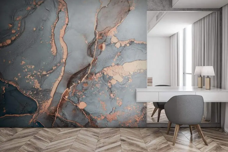 Fototapete Blauer Marmor u24799