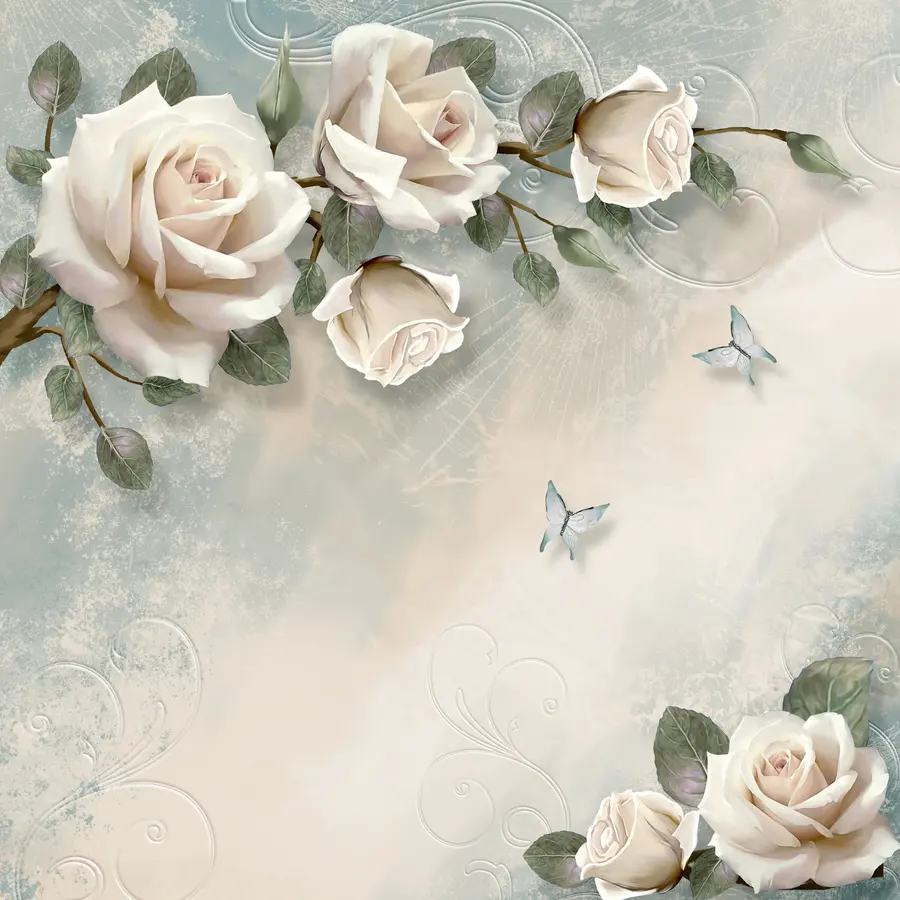 fototapeter En gren af fløderosen u31353d1