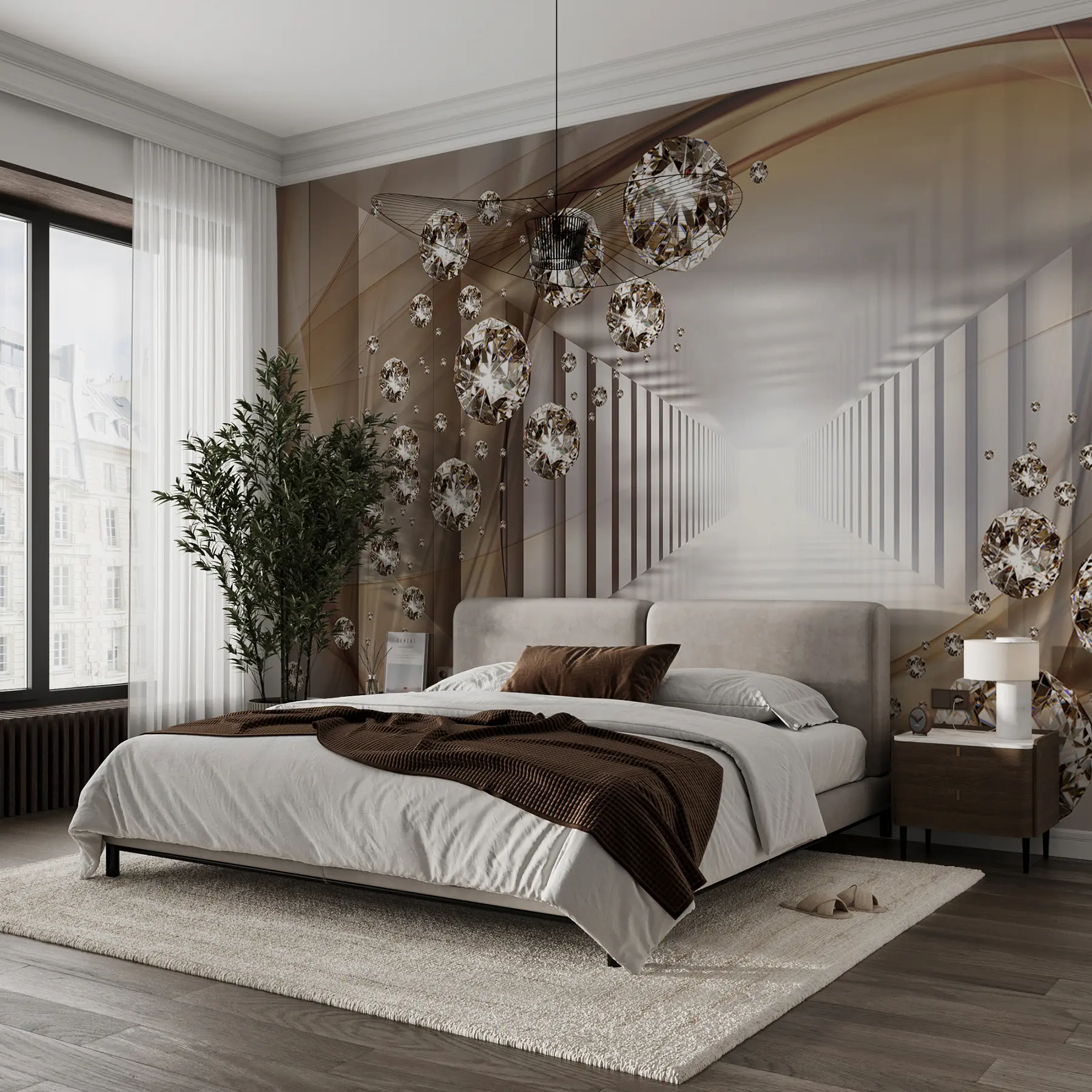 Murale Tunnel en strass u79958d2