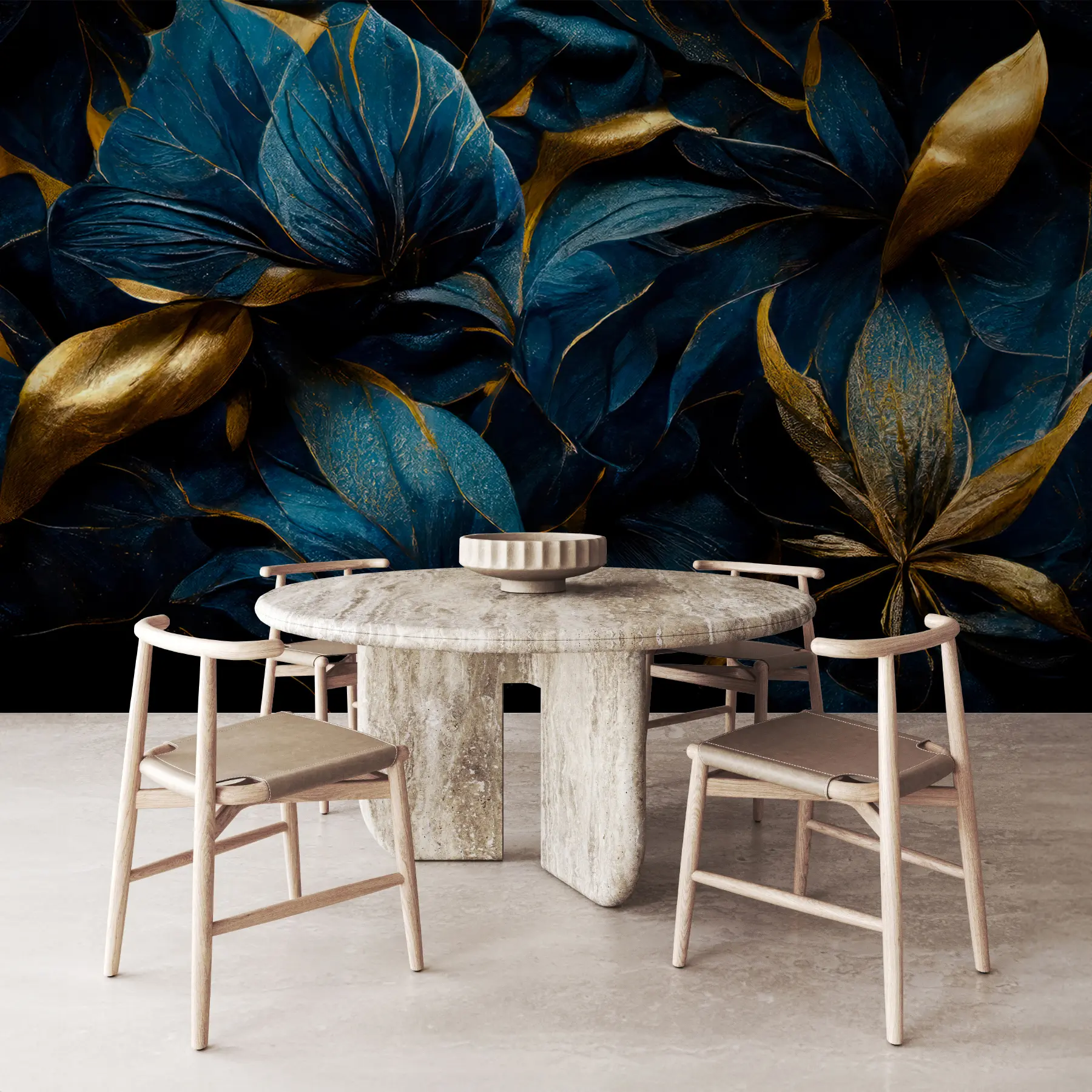 Fototapete Blaue königliche Blumen u74140d1